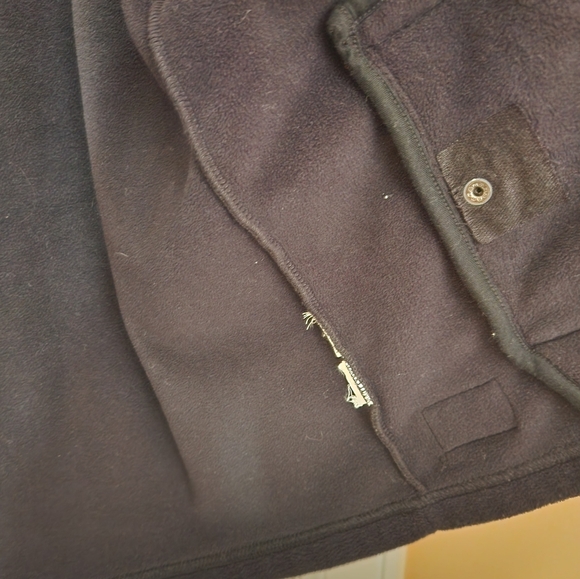 Roots Canada Mens Fleece Jacket Overshirt Size Medium Black Polartec - Picture 4 of 4